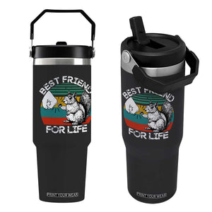 Squirrel Lover Flip Straw Tumbler Funny Vintage Squirrel Gift Best Friend For Life TS10 One Size: 30 oz Black Print Your Wear