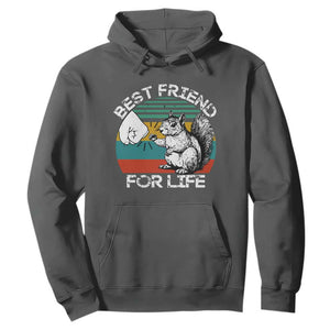 Squirrel Lover Hoodie Funny Vintage Squirrel Gift Best Friend For Life TS10 Dark Heather Print Your Wear
