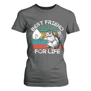 Squirrel Lover T Shirt For Women Funny Vintage Squirrel Gift Best Friend For Life TS10 Dark Heather Print Your Wear