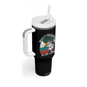 Squirrel Lover Tumbler With Handle Funny Vintage Squirrel Gift Best Friend For Life TS10 Print Your Wear