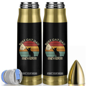 Best Cat Dad Ever Bullet Tumbler Funny Cat Lover Gift Fathers Day TS10 Black Print Your Wear
