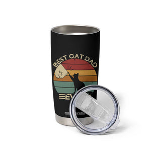 Best Cat Dad Ever Tumbler Cup Funny Cat Lover Gift Fathers Day TS10 Print Your Wear