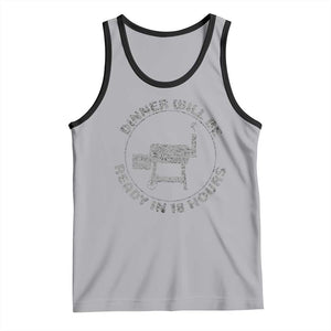 BBQ Tank Top Dinner Will Be Ready in 18 Hours Meat Smoker TS10 Athletic Heather Black Print Your Wear