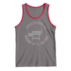 BBQ Tank Top Dinner Will Be Ready in 18 Hours Meat Smoker TS10 Deep Heather Red Print Your Wear