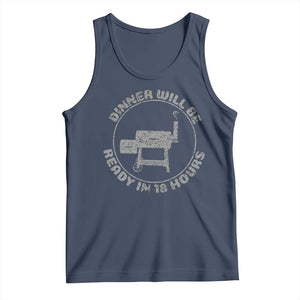 BBQ Tank Top Dinner Will Be Ready in 18 Hours Meat Smoker TS10 Navy Print Your Wear