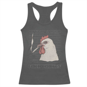 Fried Chicken 420 Racerback Tank Top Funny Weed Stoner Cannabis TS10 Dark Heather Print Your Wear