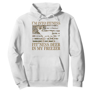 Deer Hunting Hoodie Im Into Fitness Fit Ness Deer Freezer Camo American Flag TS10 White Print Your Wear