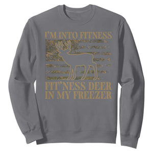 Deer Hunting Sweatshirt Im Into Fitness Fit Ness Deer Freezer Camo American Flag TS10 Charcoal Print Your Wear