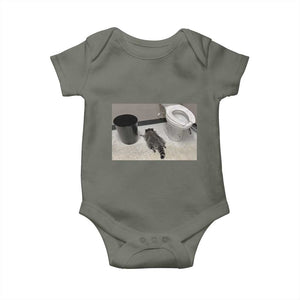 Funny Drunk Raccoon Baby Onesie Vintage Liquor Store Trash Panda Memes TS10 Military Green Print Your Wear