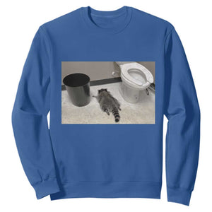 Funny Drunk Raccoon Sweatshirt Vintage Liquor Store Trash Panda Memes TS10 Royal Blue Print Your Wear