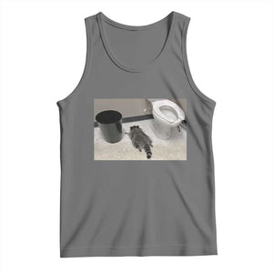 Funny Drunk Raccoon Tank Top Vintage Liquor Store Trash Panda Memes TS10 Black Heather Print Your Wear