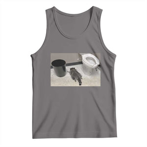 Funny Drunk Raccoon Tank Top Vintage Liquor Store Trash Panda Memes TS10 Deep Heather Print Your Wear