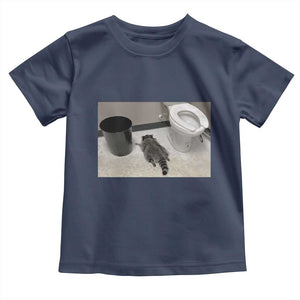 Funny Drunk Raccoon Toddler T Shirt Vintage Liquor Store Trash Panda Memes TS10 Navy Print Your Wear
