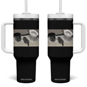 Funny Drunk Raccoon Tumbler With Handle Vintage Liquor Store Trash Panda Memes TS10 One Size: 40 oz Black Print Your Wear