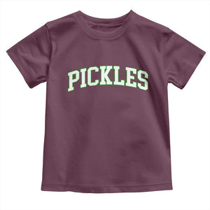Vintage Pickle Toddler T Shirt Canning Season Pickle Lover Vintage Sports Style 80s 90s Gifts TS10 Maroon Print Your Wear