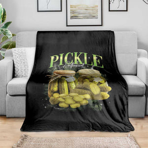 Pickle Lovers Throw Blanket Retro Pickle Enthusiast Vintage 90s Graphic TS10 Print Your Wear