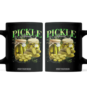 Pickle Lovers Coffee Mug Retro Pickle Enthusiast Vintage 90s Graphic TS10 Black Print Your Wear