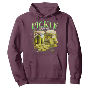 Pickle Lovers Hoodie Retro Pickle Enthusiast Vintage 90s Graphic TS10 Maroon Print Your Wear