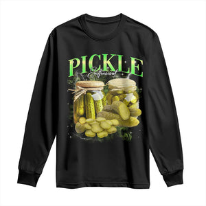 Pickle Lovers Long Sleeve Shirt Retro Pickle Enthusiast Vintage 90s Graphic TS10 Black Print Your Wear