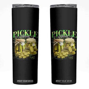 Pickle Lovers Skinny Tumbler Retro Pickle Enthusiast Vintage 90s Graphic TS10 Black Print Your Wear