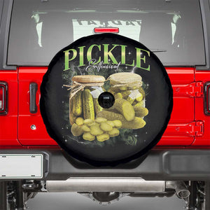 Pickle Lovers Spare Tire Cover Retro Pickle Enthusiast Vintage 90s Graphic TS10 Black Print Your Wear