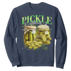 Pickle Lovers Sweatshirt Retro Pickle Enthusiast Vintage 90s Graphic TS10 Navy Print Your Wear