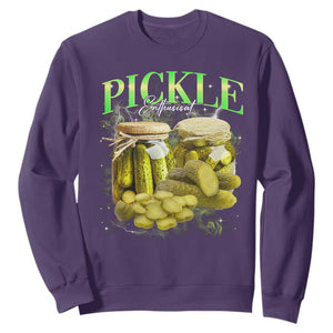 Pickle Lovers Sweatshirt Retro Pickle Enthusiast Vintage 90s Graphic TS10 Purple Print Your Wear