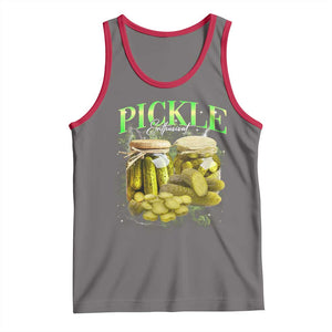 Pickle Lovers Tank Top Retro Pickle Enthusiast Vintage 90s Graphic TS10 Deep Heather Red Print Your Wear