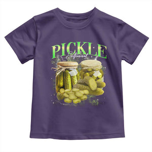 Pickle Lovers Toddler T Shirt Retro Pickle Enthusiast Vintage 90s Graphic TS10 Purple Print Your Wear