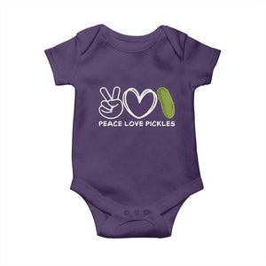 Peace Love Pickles Baby Onesie TS10 Purple Print Your Wear