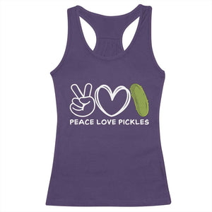 Peace Love Pickles Racerback Tank Top TS10 Purple Print Your Wear