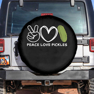Peace Love Pickles Spare Tire Cover TS10 No hole Black Print Your Wear