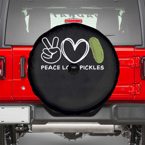 Peace Love Pickles Spare Tire Cover TS10 Black Print Your Wear