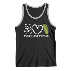 Peace Love Pickles Tank Top TS10 Black Athletic Heather Print Your Wear