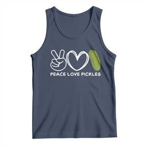 Peace Love Pickles Tank Top TS10 Navy Print Your Wear