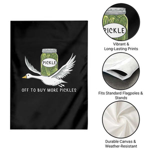 Silly Goose Pickle Lovers Garden Flag Off To Buy More Pickles TS10 Print Your Wear
