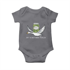Silly Goose Pickle Lovers Baby Onesie Off To Buy More Pickles TS10 Charcoal Print Your Wear