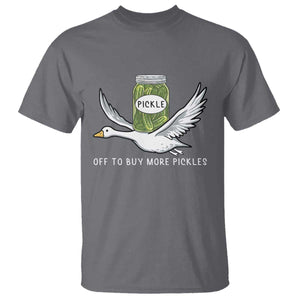 Silly Goose Pickle Lovers T Shirt Off To Buy More Pickles TS10 Charcoal Print Your Wear