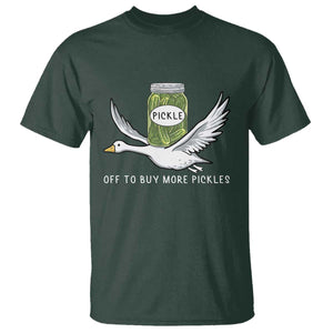 Silly Goose Pickle Lovers T Shirt Off To Buy More Pickles TS10 Dark Forest Green Print Your Wear