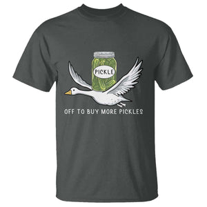 Silly Goose Pickle Lovers T Shirt Off To Buy More Pickles TS10 Dark Heather Print Your Wear