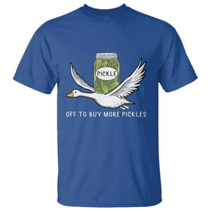 Silly Goose Pickle Lovers T Shirt Off To Buy More Pickles TS10 Royal Blue Print Your Wear