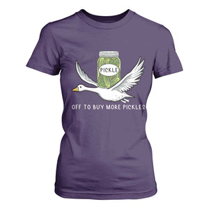 Silly Goose Pickle Lovers T Shirt For Women Off To Buy More Pickles TS10 Purple Print Your Wear
