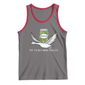 Silly Goose Pickle Lovers Tank Top Off To Buy More Pickles TS10 Deep Heather Red Print Your Wear