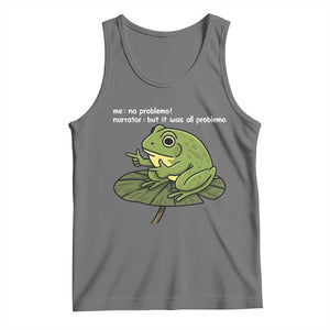 Funny Frog Tank Top Me No Problemo Narrator But It Was All Problemo TS10 Black Heather Print Your Wear