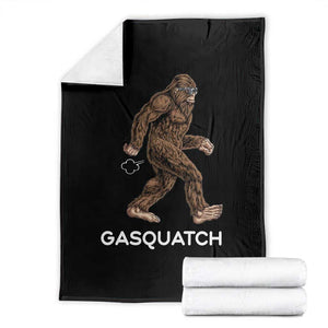 Funny Bigfoot Throw Blanket Gasquatch Gassy Sasquatch Fart Meme TS10 Black Print Your Wear