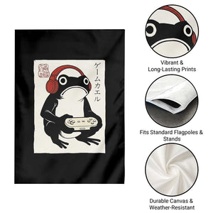 Japanese Gamer Frog Garden Flag Boys Funny Vintage Gaming TS10 Print Your Wear
