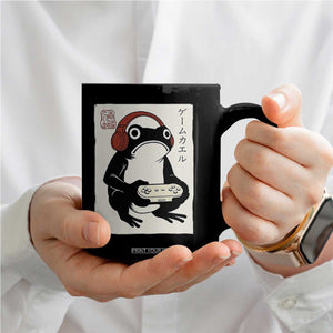 Japanese Gamer Frog Coffee Mug Boys Funny Vintage Gaming TS10 Print Your Wear