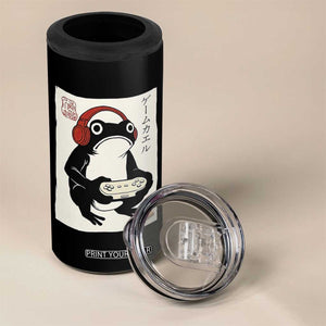 Japanese Gamer Frog 4 in 1 Can Cooler Tumbler Boys Funny Vintage Gaming TS10 Print Your Wear