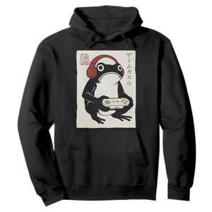Japanese Gamer Frog Hoodie Boys Funny Vintage Gaming TS10 Black Print Your Wear