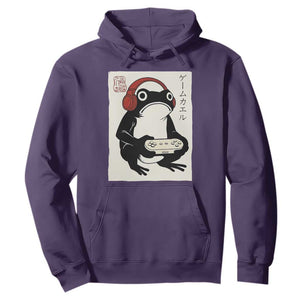 Japanese Gamer Frog Hoodie Boys Funny Vintage Gaming TS10 Purple Print Your Wear